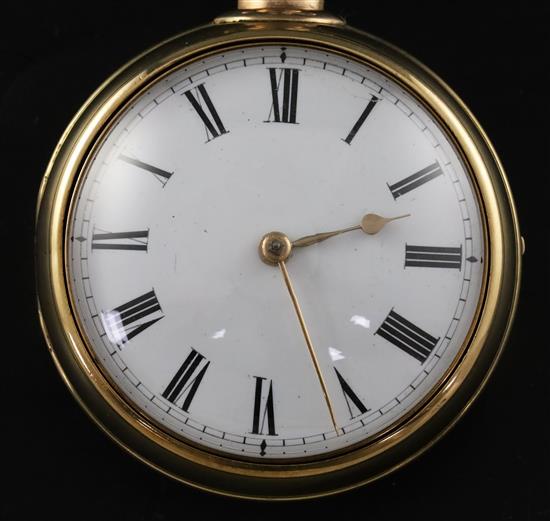 Litherland & Whiteside, Liverpool. An 18ct gold pair-cased key-wind pocket watch,